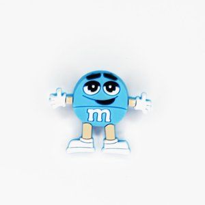 Blue M&M croc charm